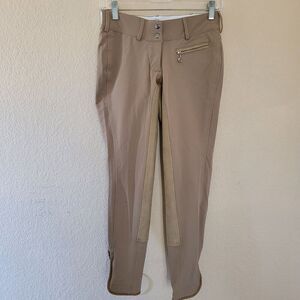 Goode Rider Pants Womens 24 Brown Tan Breeches Full Seat Riding Equestrian